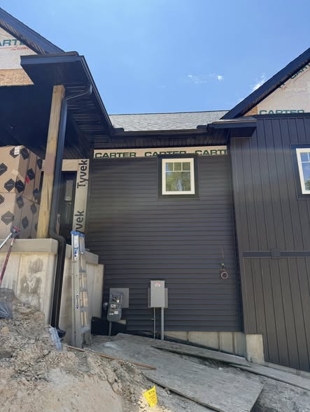 After gutter cleaning and gutter guard installation